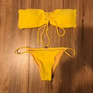 bandeu bikini top and bottom